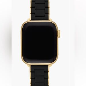 Michele Apple Watch Band Black/Gold